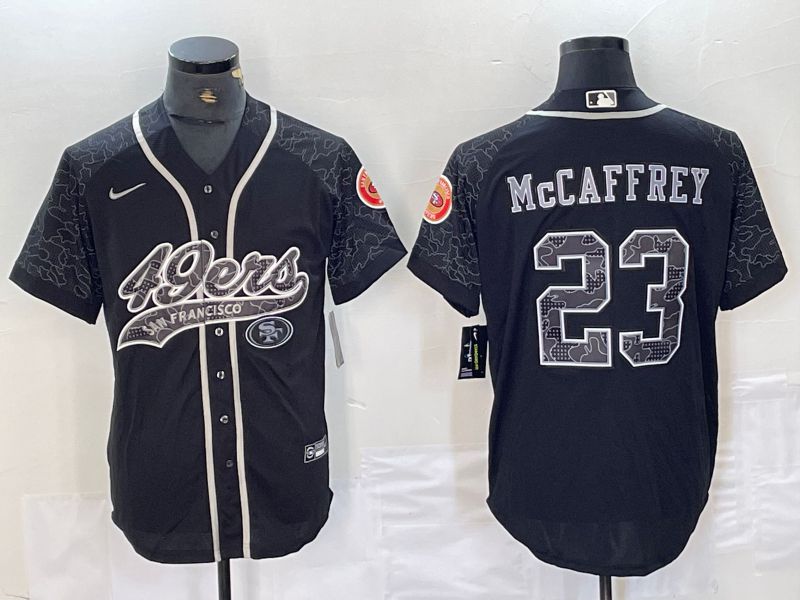 Men San Francisco 49ers 23 Mccaffrey Black Nike 2024 Co Branding Game NFL Jersey style 1